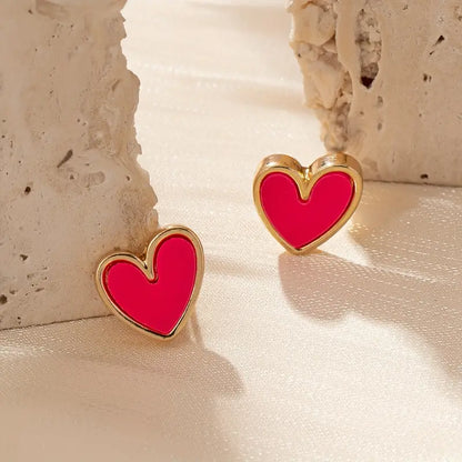 Mini Delicate Heart Shaped Stud Earrings