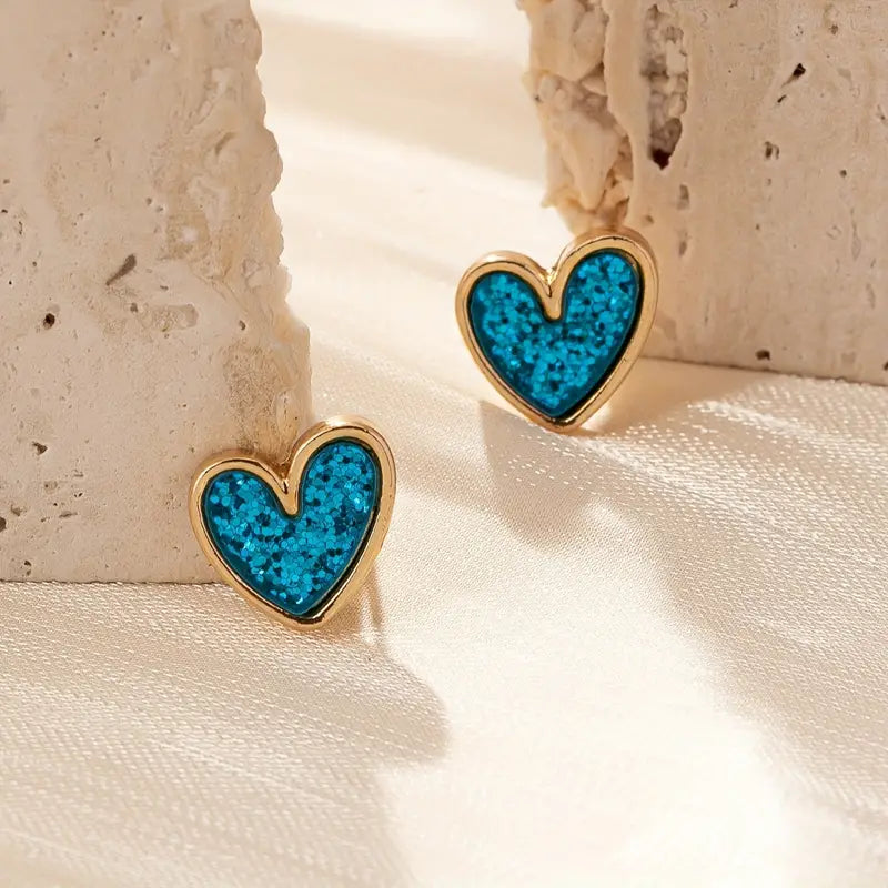 Mini Delicate Heart Shaped Stud Earrings